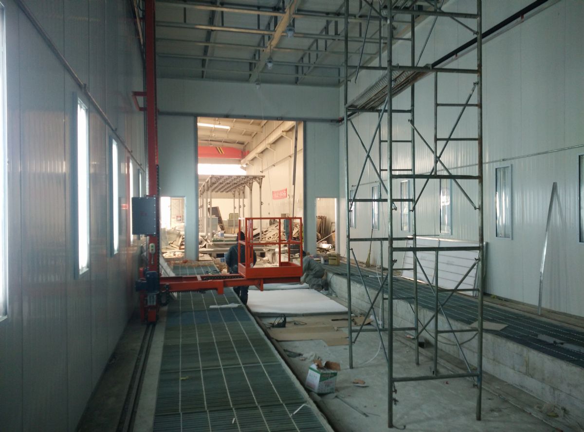 噴漆房安裝現場