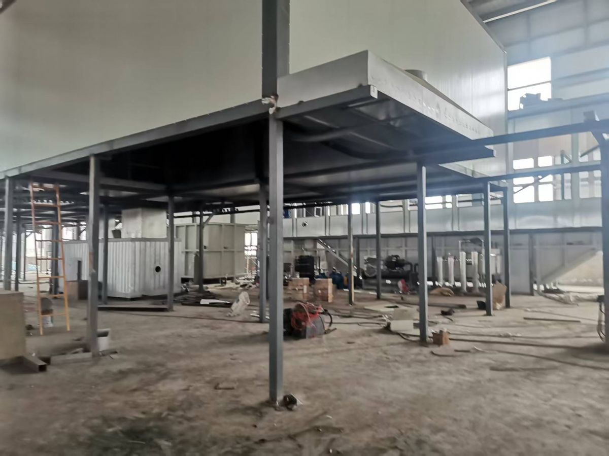 電泳涂裝線安裝現場